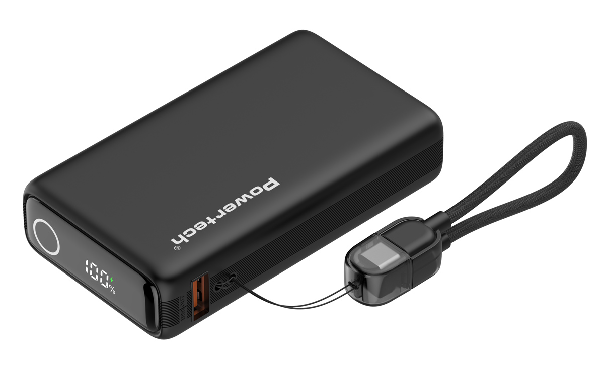 POWERTECH power bank PT-1641 με οθόνη & καλώδιο, 10000mAh, 22.5W, μαύρο (PT-1641) POWERTECH power bank PT-1641 με οθόνη & καλώδιο, 10000mAh, 22.5W, μαύρο (PT-1641)