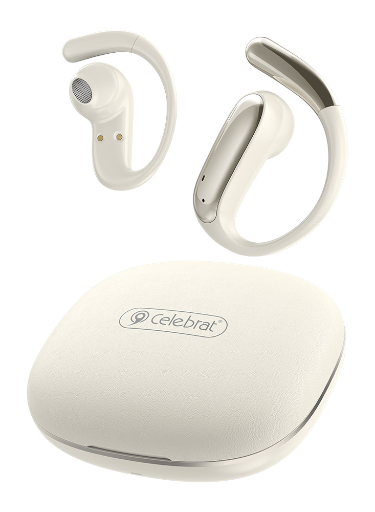 CELEBRAT earphones με θήκη φόρτισης W84, OWS, 13mm, 30/300mAh, μπεζ (W84-BG) CELEBRAT earphones με θήκη φόρτισης W84, OWS, 13mm, 30/300mAh, μπεζ (W84-BG)