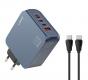 LDNIO φορτιστής τοίχου Q8 με καλώδιο USB-C, USB/Lightning/3x USB-C, GaN, 100W, μπλε (6933138603888) LDNIO φορτιστής τοίχου Q8 με καλώδιο USB-C, USB/Lightning/3x USB-C, GaN, 100W, μπλε (6933138603888)