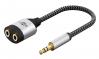 GOOBAY αντάπτορας ήχου 3.5mm σε 2x 3.5mm 80586, μαύρος/γκρι (80586) GOOBAY αντάπτορας ήχου 3.5mm σε 2x 3.5mm 80586, μαύρος/γκρι (80586)